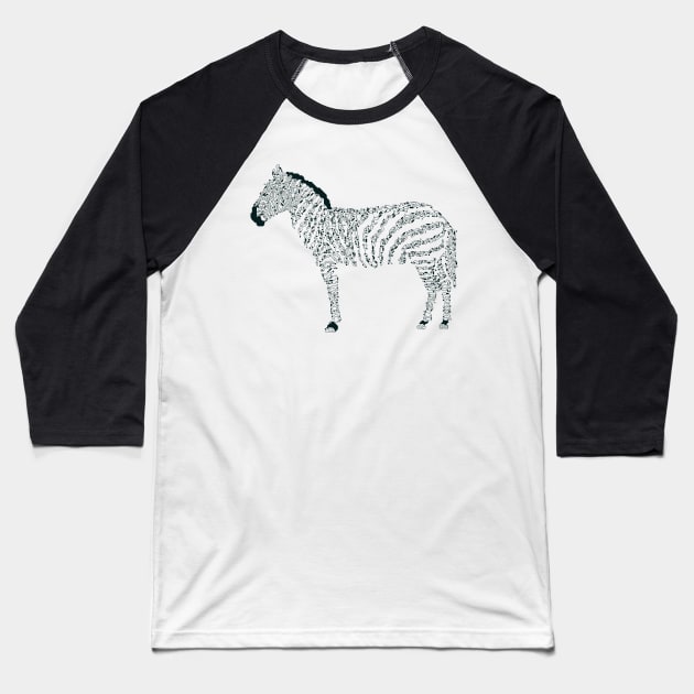 Zebra Electronic Baseball T-Shirt by Mako Design 